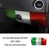 For Abarth 595 695 Fiat 500 2011-2024 Real Dry Hard Carbon Fiber LHD Car Storage Box Panel Cover Sticker Interior Accessories