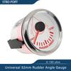 New Universal 52mm 85mm Marine Boat Rudder Angle Indicator Gauge 12V 24V with Red Backlight 0-190 ohms for Boat Yacht Vessel