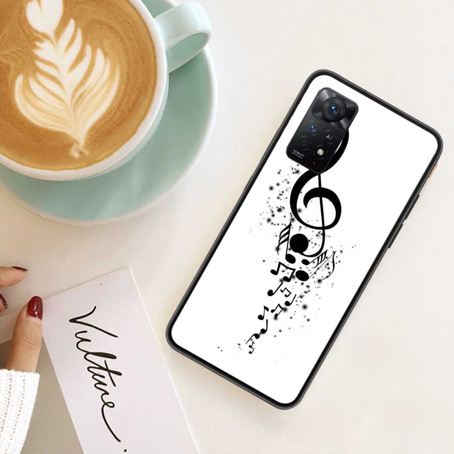 Музыкальный чехол для телефона с клавишами пианино Для Redmi 13C 14C Note 13 14 Pro 5G Plus 12 12C 10 10A 10C 9 9A 9C 9T 8 8A K70 Pro Xiaomi Чехол Si