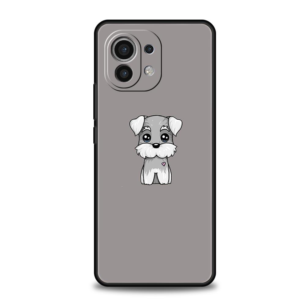 Чехол для телефона для Xiaomi Mi 15 14 14T 13T 12T Pro 12 13 11 Lite 5G 11T X6 X5 Pro Мягкий ТПУ чехол Мультяшная собака Шнауцер
