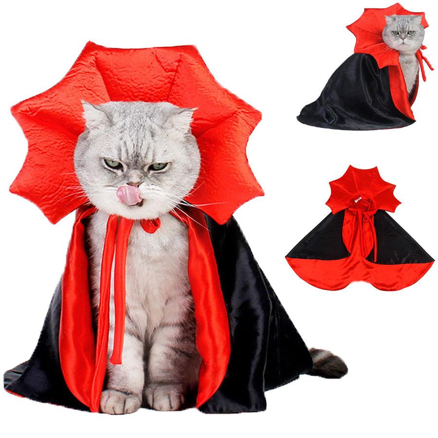 Pet Halloween Cloak Cape Dog Cat Costume Witch Vampire Transformation Decoration