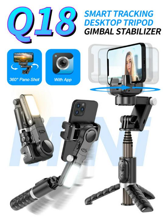 Single-Axis Handheld Mobile Stabilizer & Selfie Stick with Remote Control