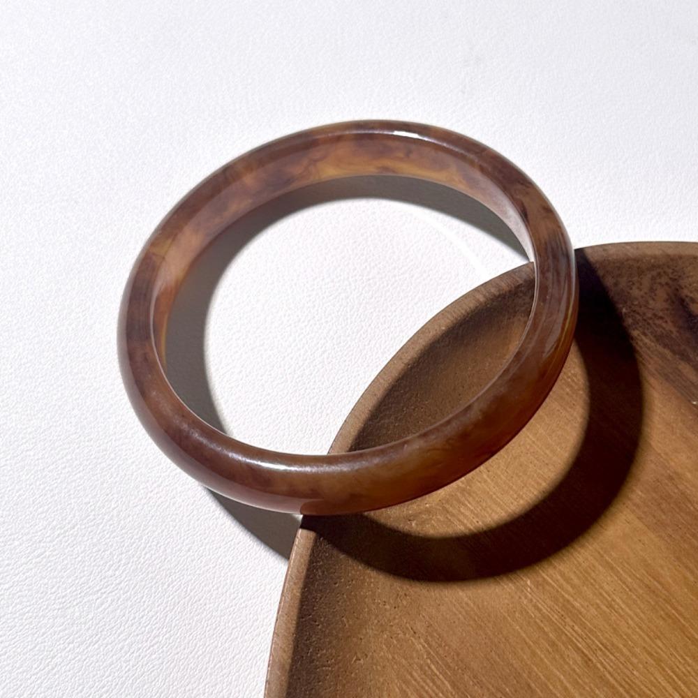 Circular Resin Bangle Bohemian Retro Hand Ring Cute Circular Geometric Bracelet Spring Summer