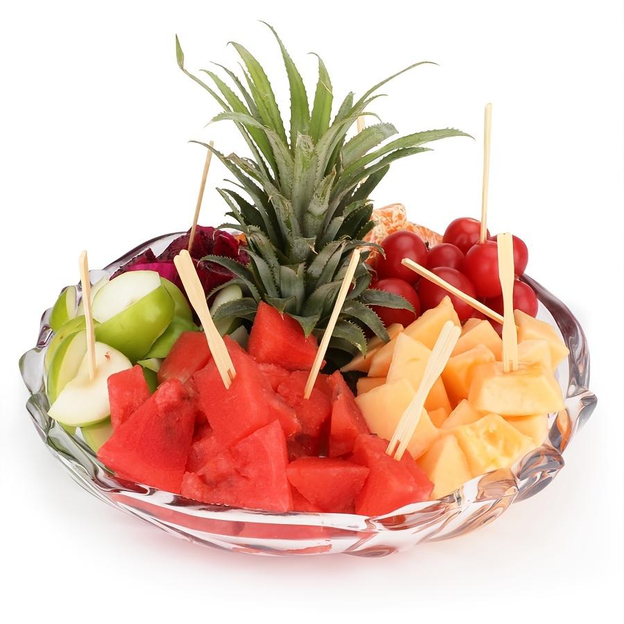 80 шт. Бамбуковые шпажки для фруктов Одноразовые деревянные вилки Десерты Торты Фрукты Закуски Домашнее хозяйство Свадебная вечеринка Ресторан Столовая посуда