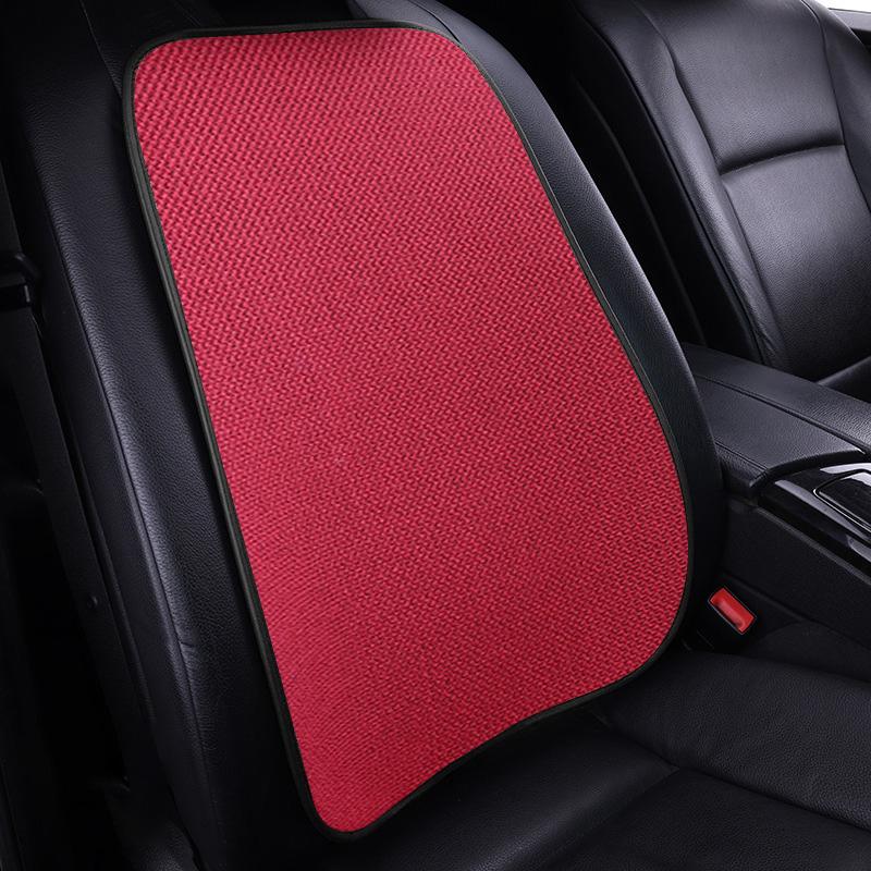 Чехол на подушку сиденья автомобиля, всесезонный, универсальный, льняной, противоскользящий, дышащий, внутренняя подушка для мужчин и женщин, передняя и задняя подушка для спинки сиденья автомобиля