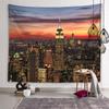 Гобелен с ночным освещением города, город, великолепная архитектура, гобелен для спальни, эстетика комнаты, украшение дома