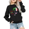 Kids' Fashion Loose-Fit Casual Long-Sleeve Christmas Print Oversized Crewneck Sweatshirt