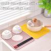 Silicone Sink Mat with Center Drain Heat-Resistant Flexible Non-Slip Design Easy To Clean Reusable Sink Protector Mat