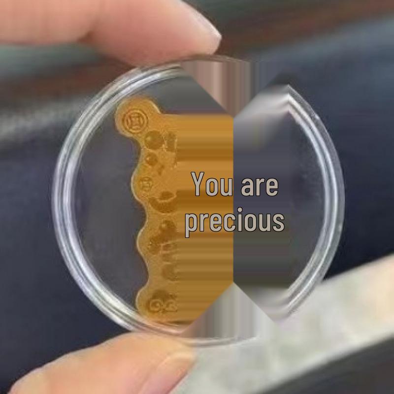 2mg Gold-Plated Wealth-Attracting Mobile Phone Sticker with Adhesive Backing