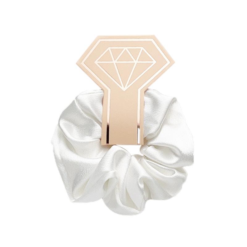 Satin Pig Large Intestine Hair Band Solid Color Fabric Head Flower European and American Headrope Rubber Band Hair Accessories