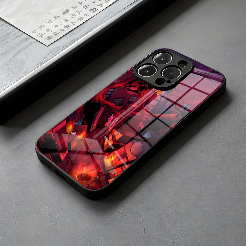 Чехол для телефона HazbinS H-Hotels АласторS Стекло Разврат Для IPhone 16 15 14 Pro Max 13 12 Mini 11 X XS XR 8 Plus Для Samsung S 25