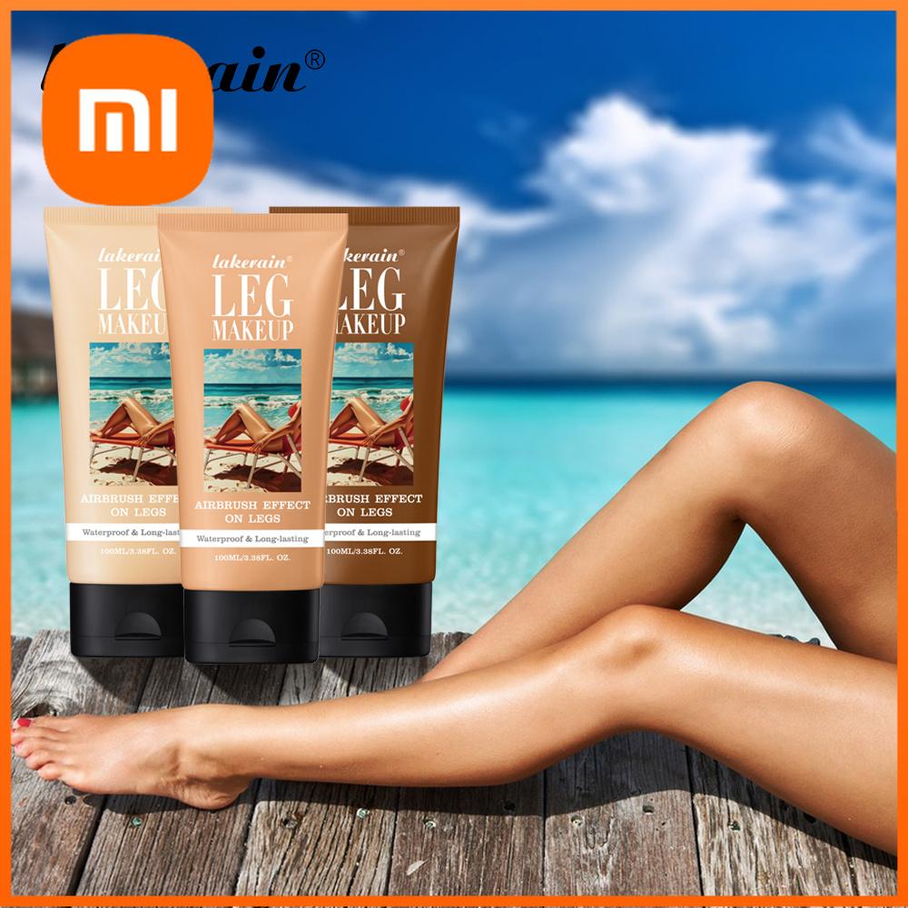 Xiaomi 100ml Tan Leg Makeup Body Foundation Lotion Even Skin Tone Waterproof Long Lasting Body Tanning Cream Medium Bronze Leg Makeup