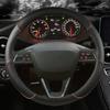 Чехол на руль автомобиля из микрофибры 38 см, нескользящий, для Seat Tarraco Arona Ateca Ibiza Toledo Mii Leon Arosa Exeo ST FR