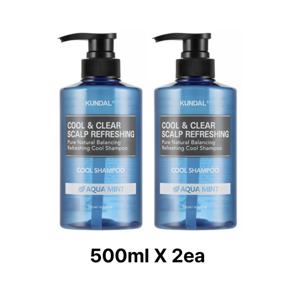 [KUNDAL] Cool & Clear Scalp Refreshing Shampoo Aqua Mint (500ml / 1058ml)