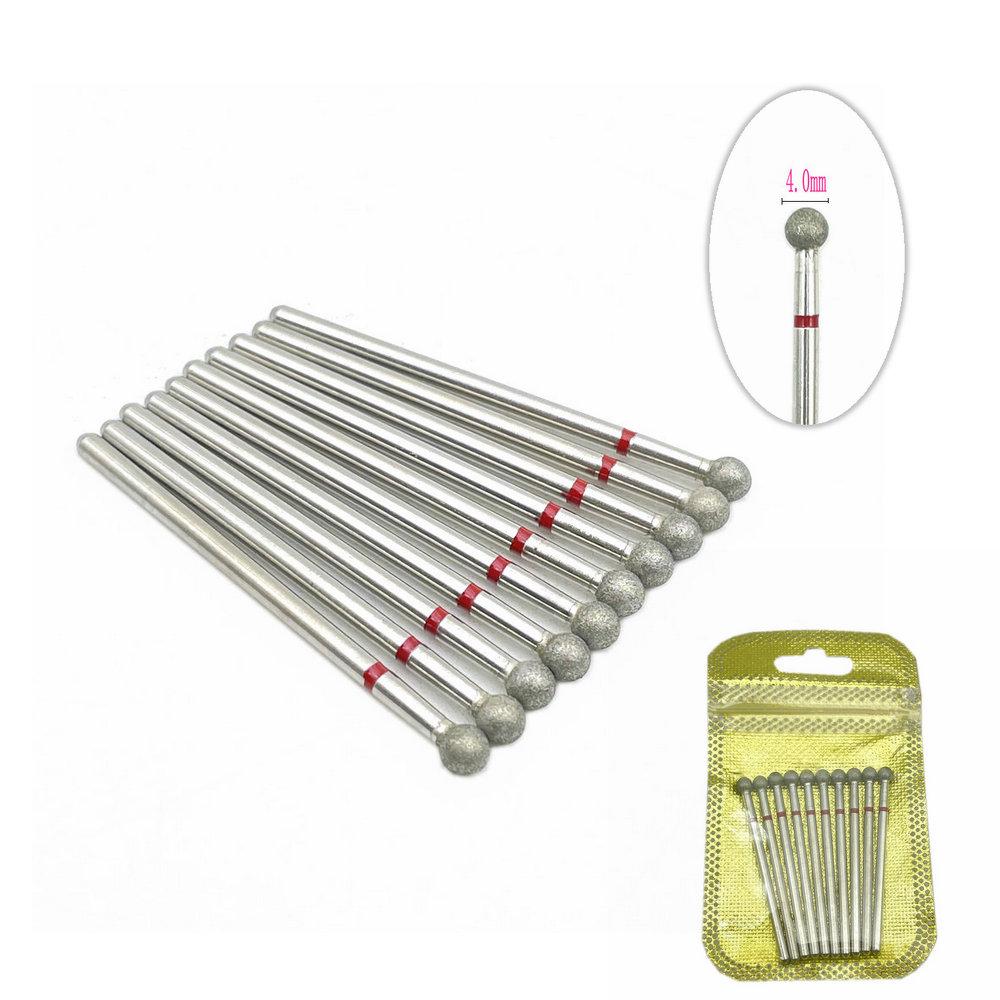 10 шт./упак. сверло для ногтей, полировщик, алмазные сверла для ногтей, вращающиеся насадки для электрического маникюрного аппарата, фрезы, заусенцы, инструменты для дизайна ногтей, аксессуары