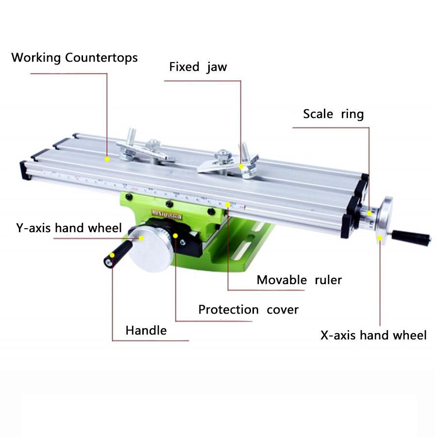 Compound Table Working Slide Table Worktable for Milling Drilling Bench