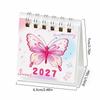 Butterfly Pattern Flip Calendar Portable Desktop Planner 2027 Desk Calendar  Daily Planning