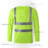 Светоотражающая футболка безопасности, светоотражающие зоны 360 градусов, высокая видимость, быстросохнущая, с длинными рукавами, верх для строителя для работы на улице ночью