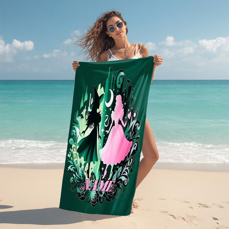 Personalized Fantasy Princess Crown Beach Towel Microfiber Beach Towel Thin Absorbent for Beach Swimming Yoga Bath Sports. 0910263