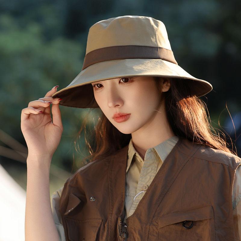 Новая летняя шляпа женская шляпа-ведро для путешествий на открытом воздухе солнцезащитная шляпа