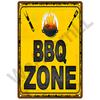 BBQ Zone  Home Decor Metal Tin Sign Vintage Dad`s BBQ Yard Outdoor Party Decoration Plate Retro Barbecue Rules Slogan Metal Sign
