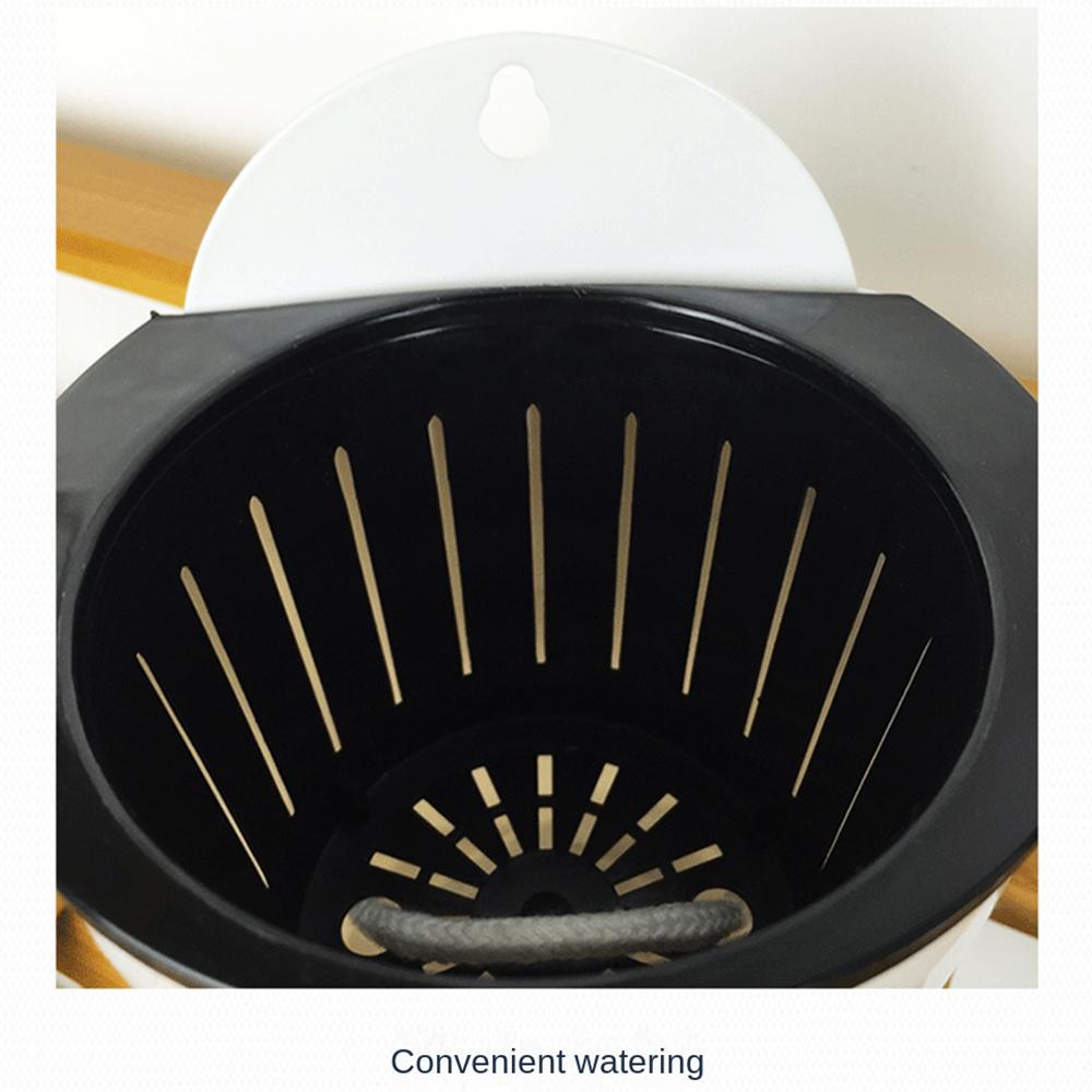 Absorption Hanging Flowerpots Plastic Oval Shape Auto Watering Flower Pot for Indoor Outdoor Balcony Fence Wall Hanging Planter