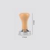 51mm 53mm 58mm Espresso Coffee Tamper Aluminum Flat Base Wooden Handle Internal Spring Design Balanced Fixed Force Coffee Tamper