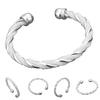 Women's Fashion Simple Silver Plated Twist Cuff Bangle Open Bracelet Jewelry Gift