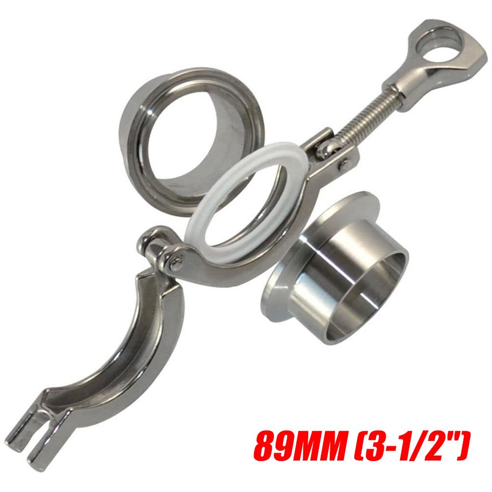 Фитинги для труб диаметром 19–102 мм, обжимное кольцо SS304, санитарная сварка