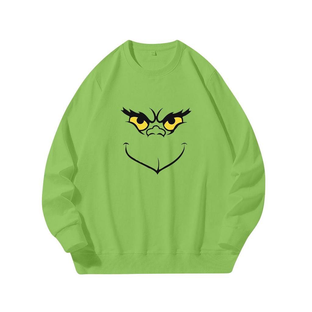 Женский повседневный и модный свитер с круглым вырезом, свободный свитер с круглым вырезом и принтом