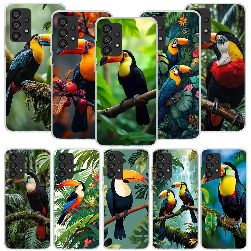 Tropical Toucan Phone Case For Samsung Galaxy A17 A16 A14 A15 A13 A57 A56 A54 A55 A53 A37 A36 A34 A35 A33 A26 A24 A25 A23 Galaxy