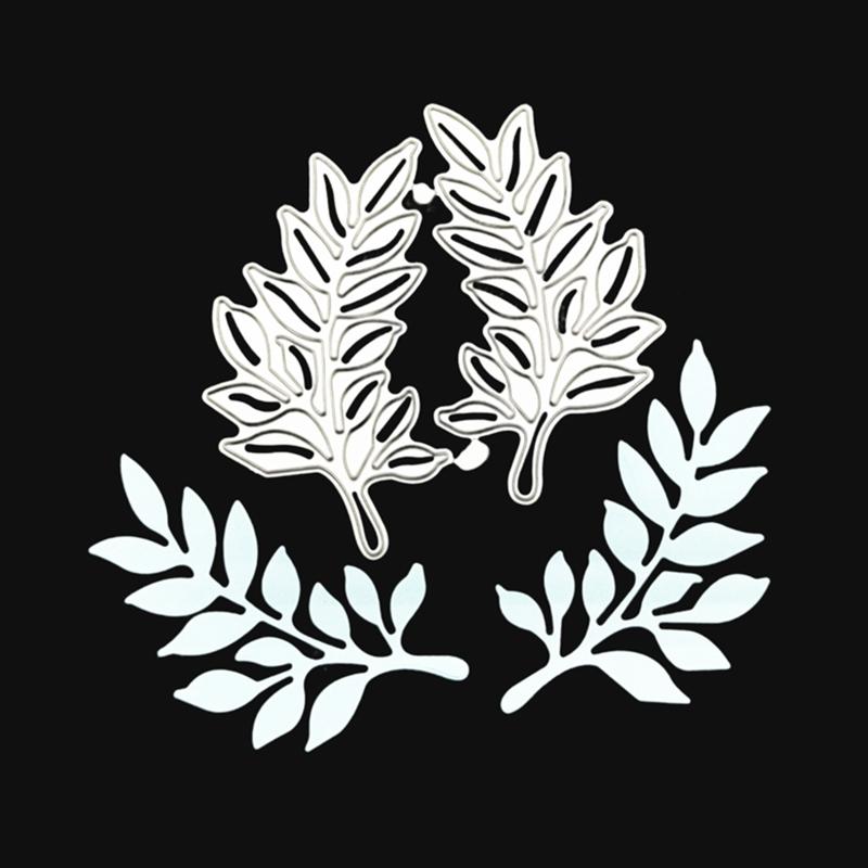 Вырубки 'Листья' из углеродистой стали, Трафареты 'Листья' для дня рождения, Вырубки для вырезания на День Рождения для скрапбукинга, Бумажной карты
