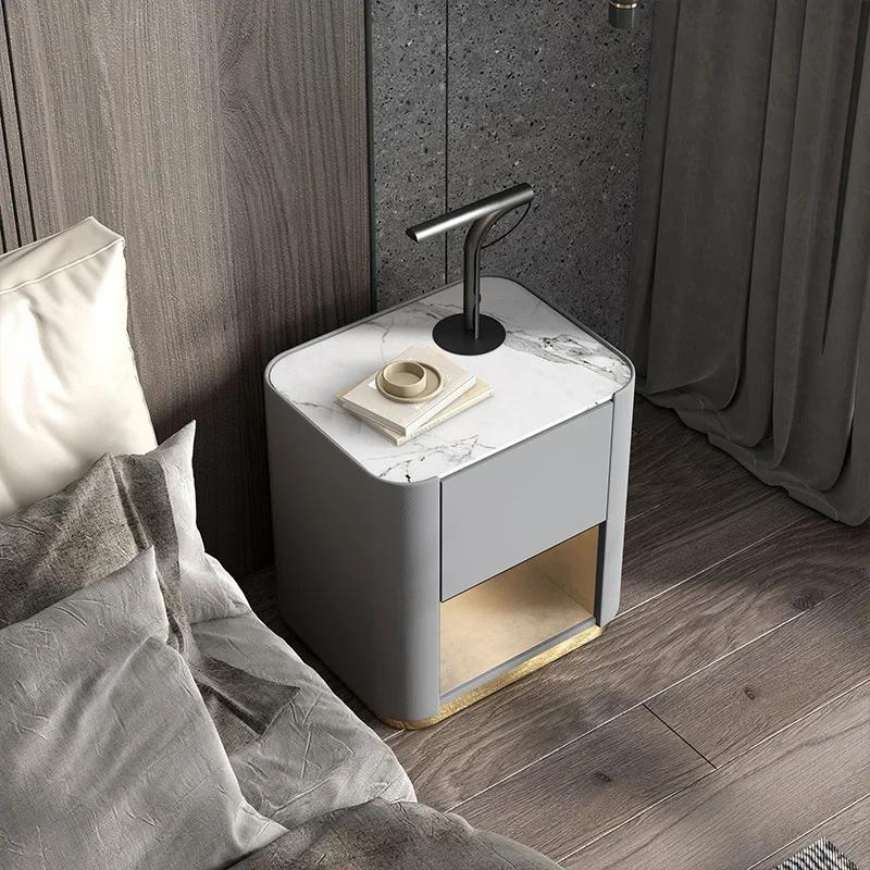 Прикроватные тумбочки из массива дерева в скандинавском стиле, современные минималистские тумбочки для спальни, легкие роскошные прикроватные тумбочки, креативные шкафы для хранения вещей