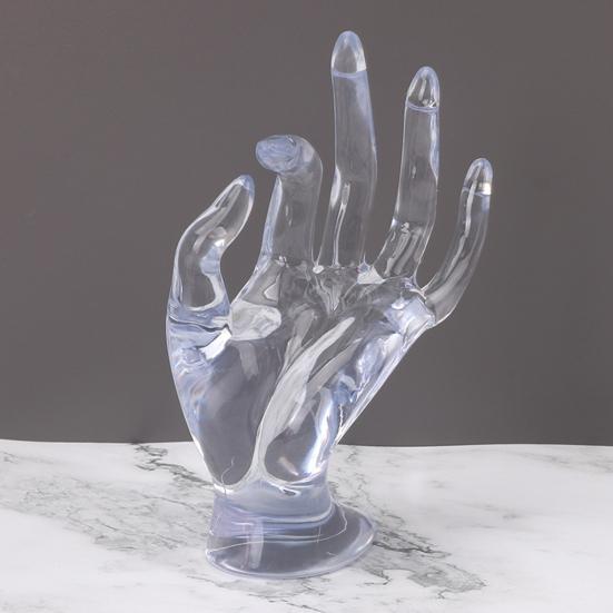 OK Жест Держатель для ювелирных изделий в форме руки Современный сверхмощный пластиковый настольный ожерелье Кольцо Браслет Органайзер для шоу Стойка-стойка