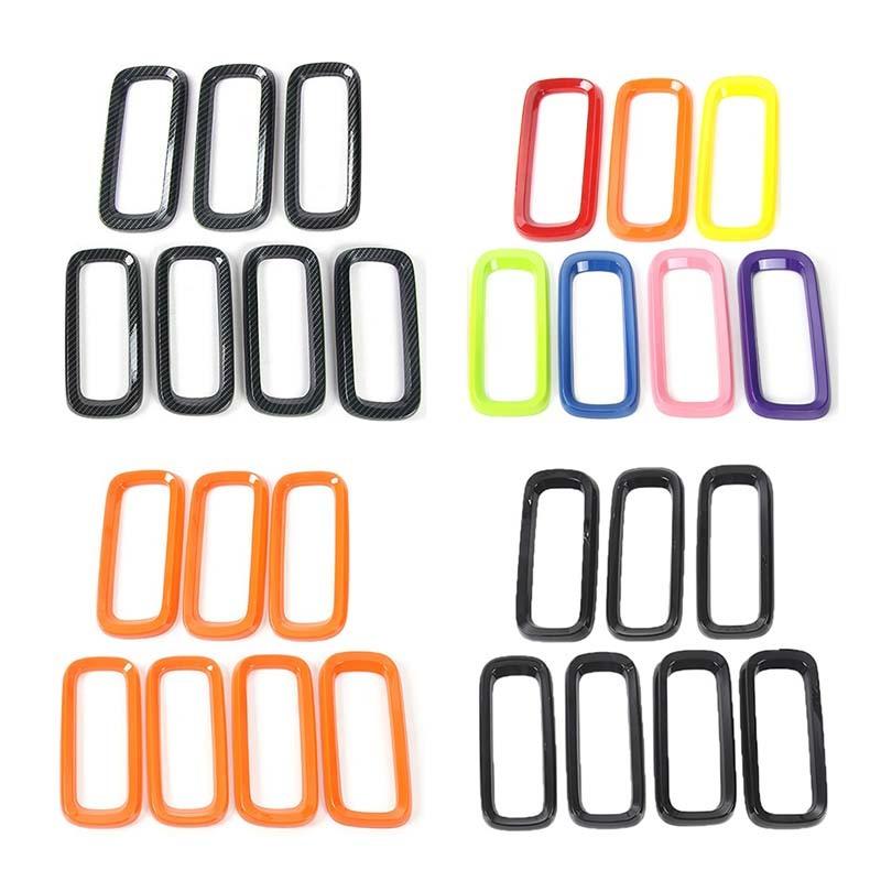 Наклейки для автомобильной решетки ABS, декоративные наклейки для Jeep Renegade 2016, внешние аксессуары для автомобиля