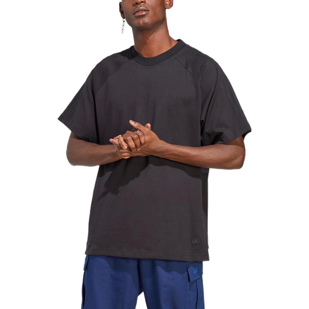 adidas Футболка Originals Essentials, однотонная спортивная футболка с круглым вырезом и короткими рукавами, мужские топы, черный IA2441