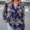 Long-sleeved Women's Shirt Autumn Temperament Elegant Floral Blouse Women