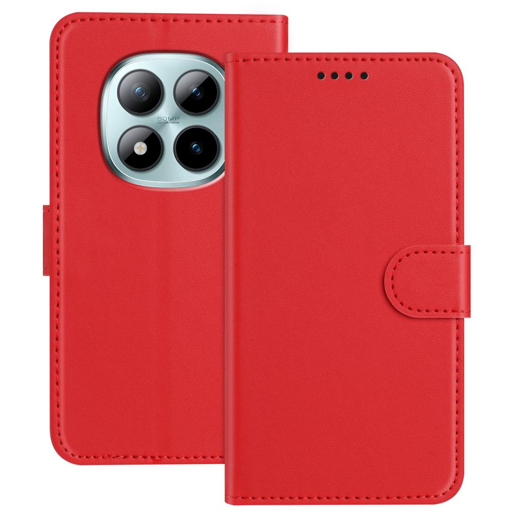 Для Xiaomi Redmi Note 15 Pro+ 5G Кожаный Чехол Кошелек Подставка Однотонный Противоударный Чехол для Телефона