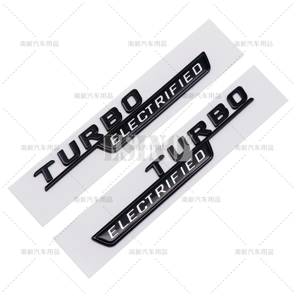 2 x Car Styling Turbo Electrified 3D ABS Adhesive Emblem Rear Fender Body Badge Auto Accessory for Mercedes Benz C300 E260 E300 BN5
