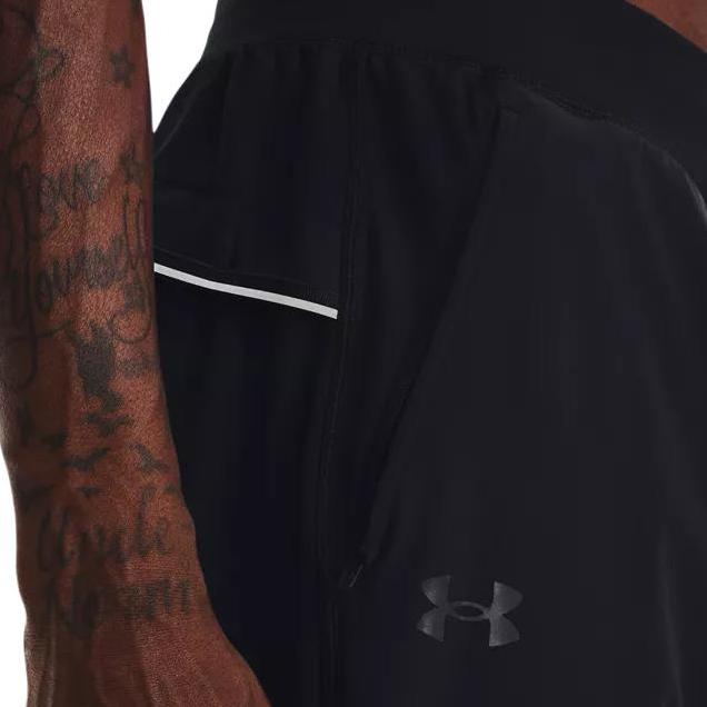 Under Armour Сплошные конические повседневные брюки мужские, черные 1373665-001