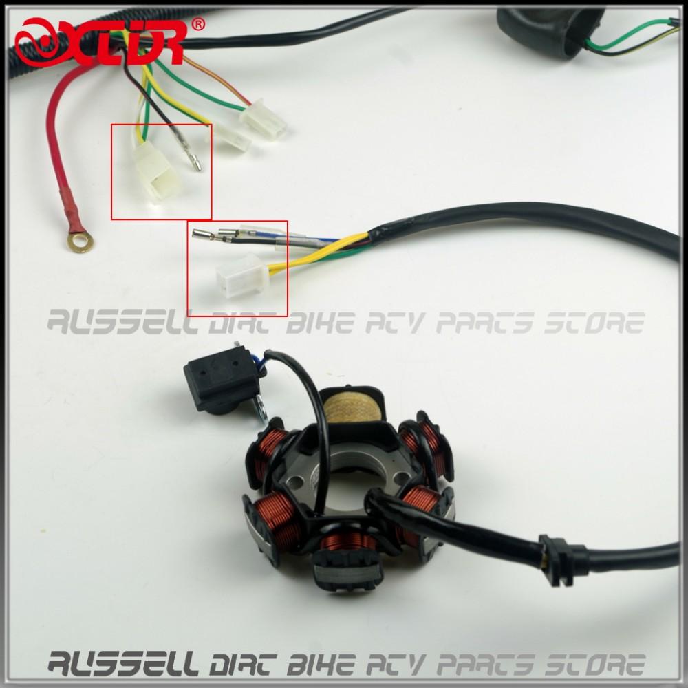 ATV Quad GY6 125cc 150cc ELECTRICS Stator Wire Wiring Harness Loom Magneto Ignition Coil CDI Rectifier Solenoid Parts
