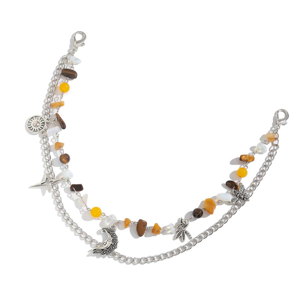 Элегантные бабочки-стрекозы, подвесные украшения, неровные гравии, украшения для сумок-цепей, модные аксессуары для рюкзаков в стиле панк