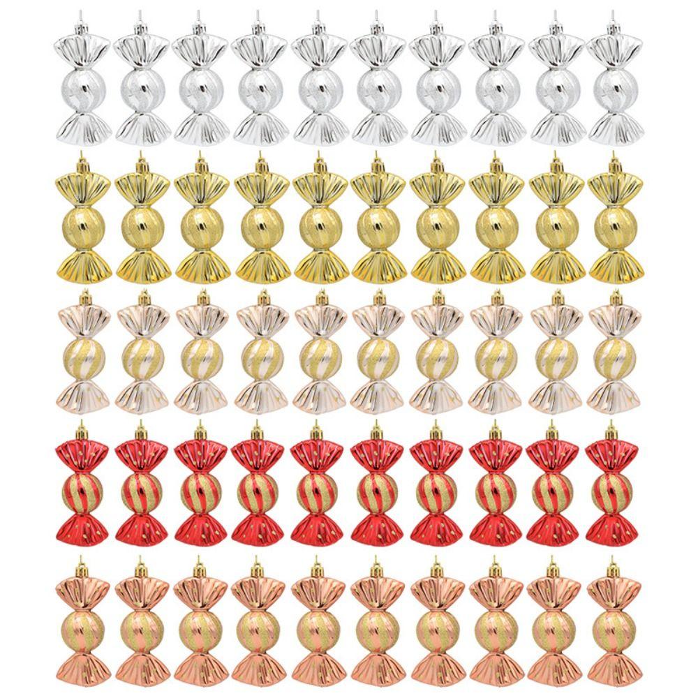 5 шт. Пластиковые рождественские конфеты, украшения, небьющиеся, елочные шары, подвески, сувениры для вечеринок