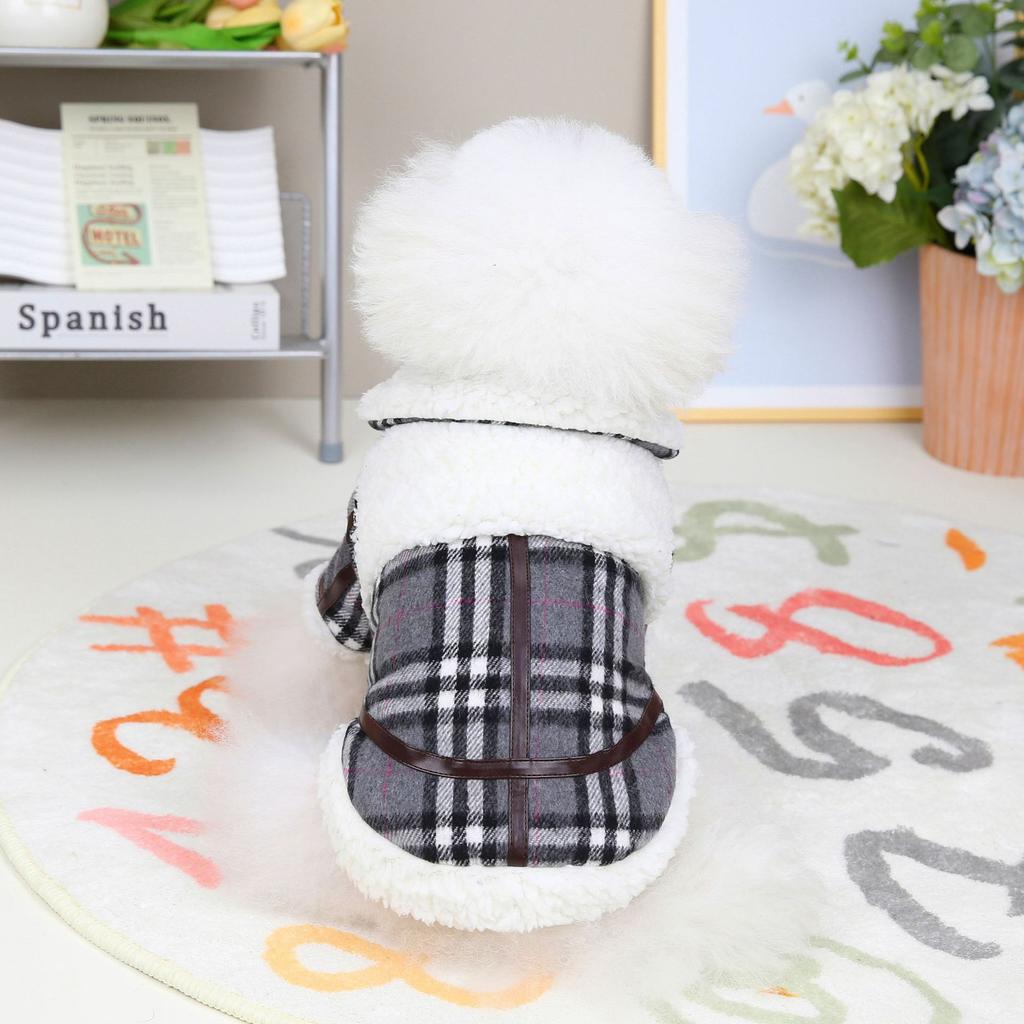 Четырехногая одежда для питомцев Корги Тедди одежда осень и зима новинка питомец утолщенная теплая собака хлопковая одежда с подкладкой