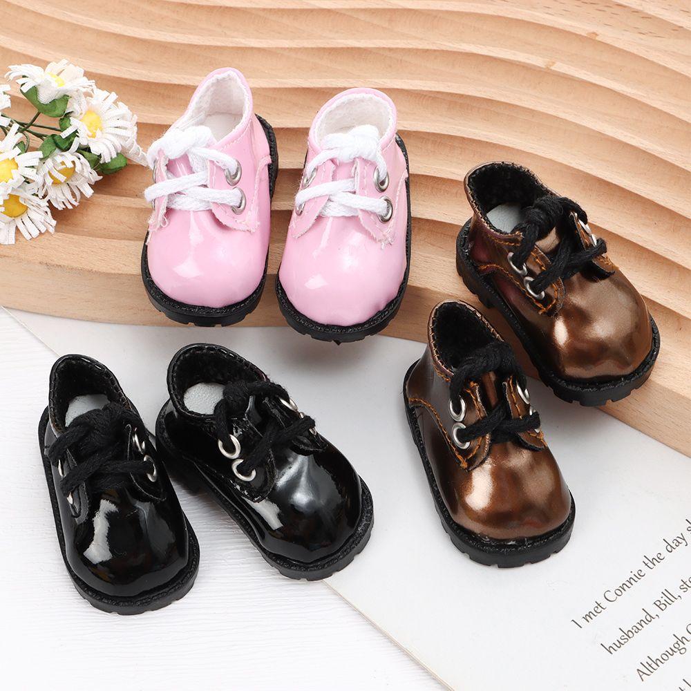 For 15-20cm Doll for 1/6 Doll Gifts Doll Shoes Bright Leather Shoes Doll Accessories Mini Clothing