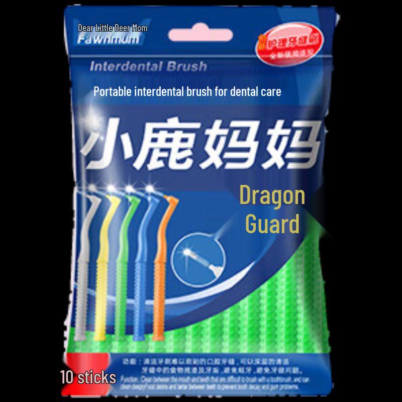 Xiao Lu Mama New Hulong L-Shaped Interdental Brush Set (100-Count)