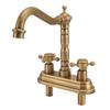 G1/2 Sink Faucet Antique 2 Handle Hot Cold Water Full Copper Basin Mixer Tap for Kitchen Bathroom