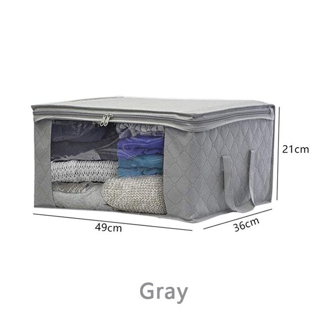 Large Storage Box Zipper Cover Window Folding Organizer Bedroom Shelf Wardrobe Clothes Toy Fabric Foldable Box For Objects