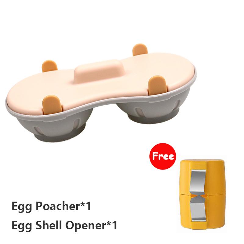 Egg Poacher with Egg Shell Opener Microwave Poached Egg Maker Dishwasher Safe BPA Free Egg Cooker Poached Egg Steamer
