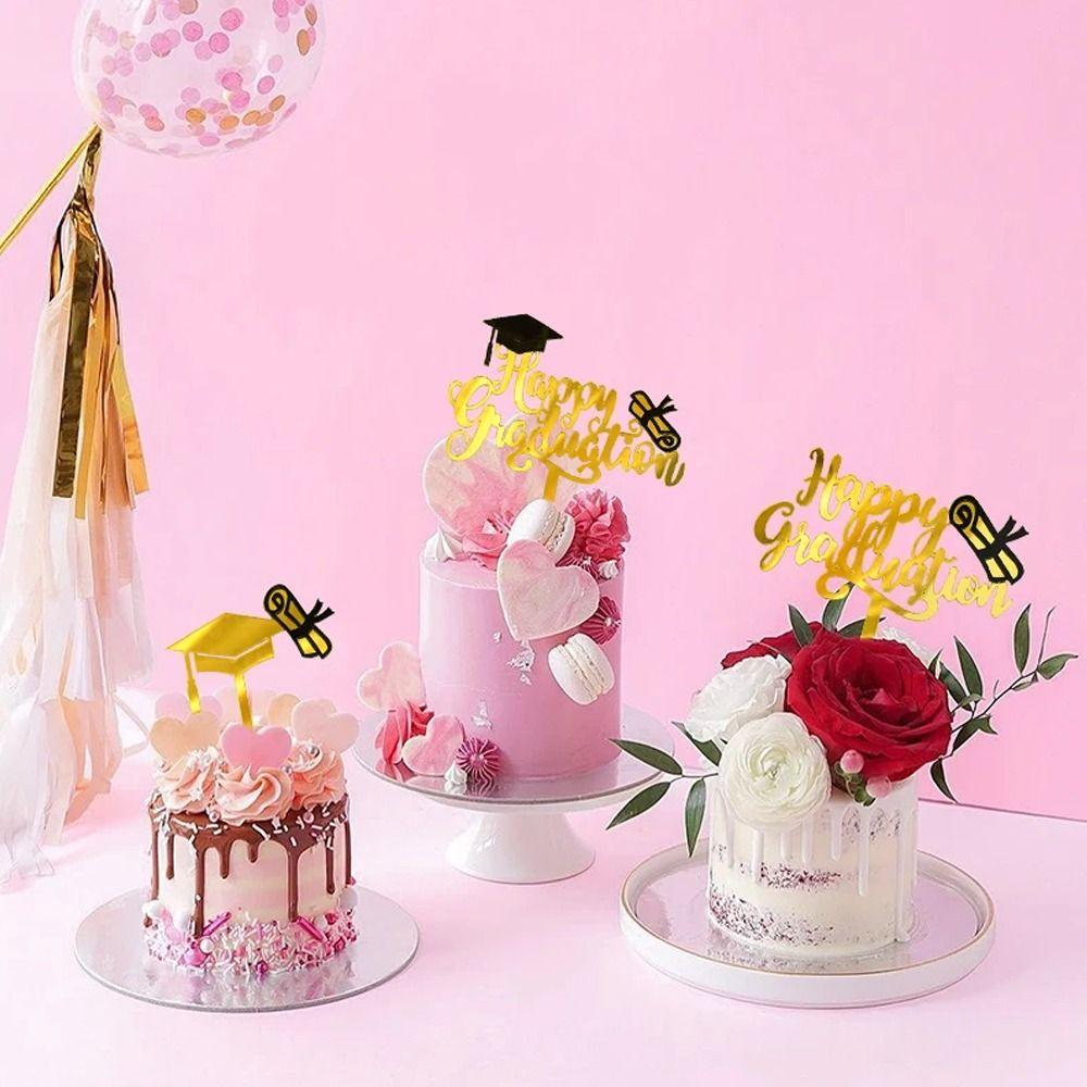 Акриловые украшения для торта Happy Graduation Cap, украшения для торта на выпускной вечер